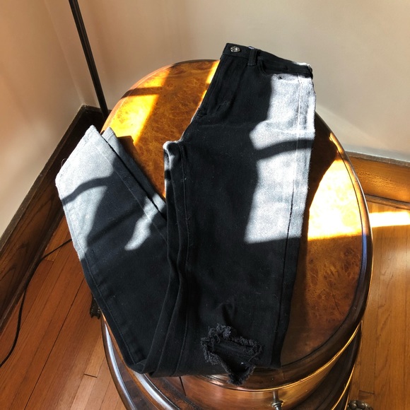 JC & JQ Skinny Black Jeans with holes 1 Junior - Picture 3 of 8